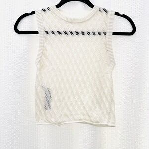 Mango Crochet Crop Top Size XS